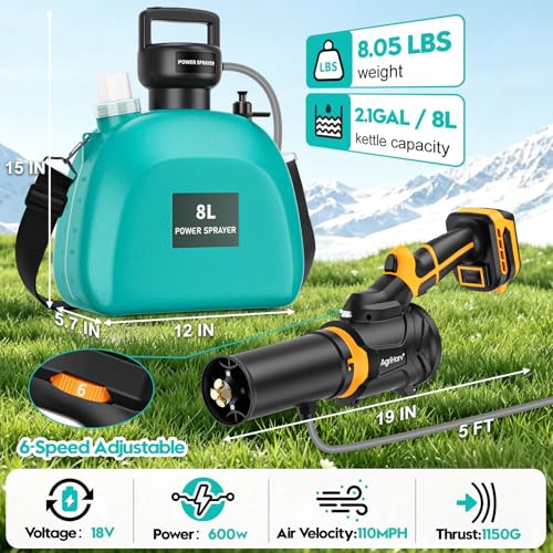 3in1 Battery Powered Mister Compatible for Dewalt 20V (NO Battery) - color: Yellow-1