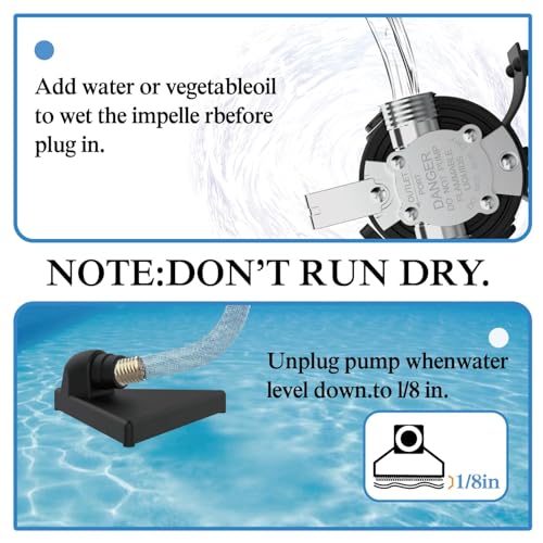 120V Electric Water Transfer Pump 330 GPH With ON/OFF Switch for pools - color: Black_switch