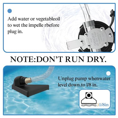 120V Electric Water Transfer Pump 330 GPH With ON/OFF Switch for pools - color: Black_switch