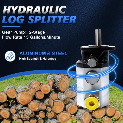 2-Stage Hydraulic Log Splitter Pump 2-Carrier Maximum Flow Rate 13 GPM - size: 13GPM
