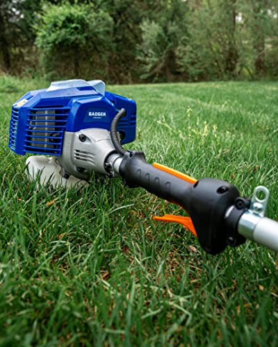 WILD BADGER POWER 26cc Weed Wacker Gas Powered, 3 in 1 String Trimmer/Edger 17'' with 10'' Brush Cutter,Rubber Handle & Shoulder Strap Included