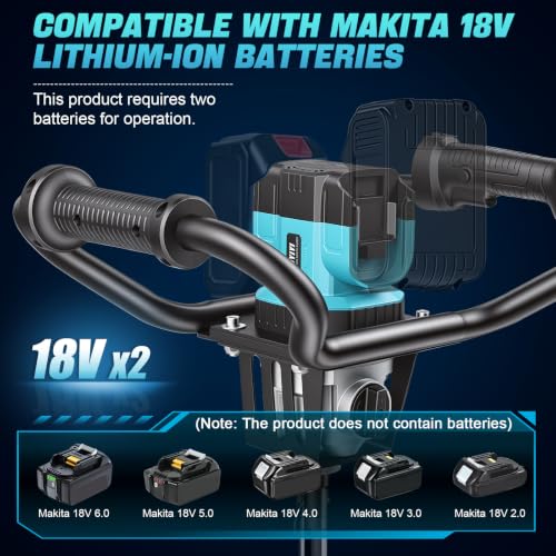 36V Cordless Post Hole Digger for Makita 18V, Power Earth/Ice Auger - size: Large