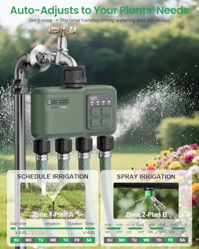 WiFi Water Timer 4 Zone for Garden Hose - size: 4 Outlet