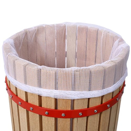 Fruit Wine Press - 100% Nature Apple&Grape&Berries Crusher Manual Juice Maker for Kitchen, Solid Wood Basket with 8 Blocks Cider Heavy Duty Wine Making Press