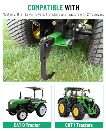 Upgraded Hitch Mounted Ripper, 16" Ripper Shank w/Adjustable Holes