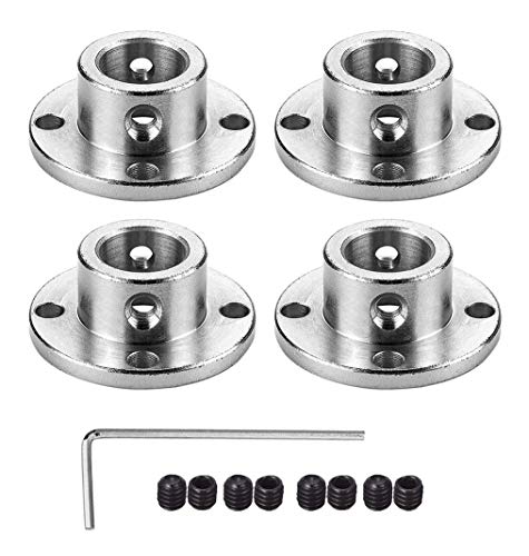 4Pcs 12mm Flange Coupling Connector, Rigid Guide Model Coupler Accessory, Shaft Axis Fittings for DIY RC Model Motors - size: 12mm