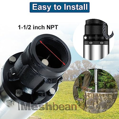 iMeshbean® 1HP 110V Submersible Well Pump, 4" Deep Well Pump with Control Box and 50FT Power Cord, Heavy Duty Submersible Water Pump for Residential, Irrigation and Industrial water supply - size: 1HP-115V + Control Box
