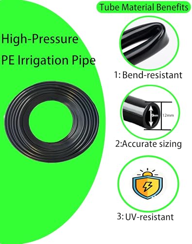360° Adjustable Drip Irrigation System – Garden Watering Sprinkler System - size: 50 FT