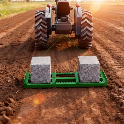 Heavy Duty Dual-Sided Drag Harrow for Driveway Leveling & Soil Raking
