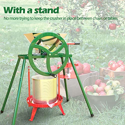 Fruit Wine Press and Crusher and Filter Bag,100% Nature Apple&Grape&Berries Crusher Manual Juice Maker for Kitchen