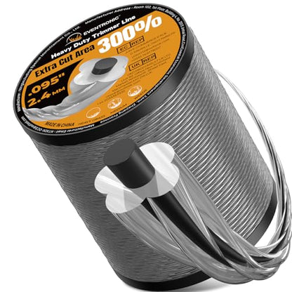 095'' Weed Eater String 1050FT Heavy Duty Twisted Dual Core Trimmer Line - size: 3LB .095"
