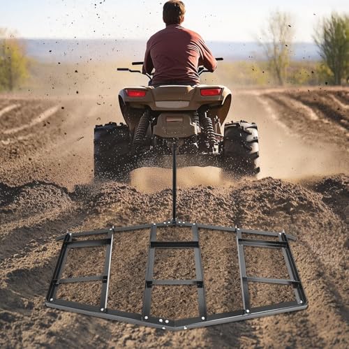 WUTIST Heavy Duty Drag Harrow 84" Width Tow Behind Drag Harrow Rake