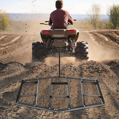 WUTIST Heavy Duty Drag Harrow 84" Width Tow Behind Drag Harrow Rake