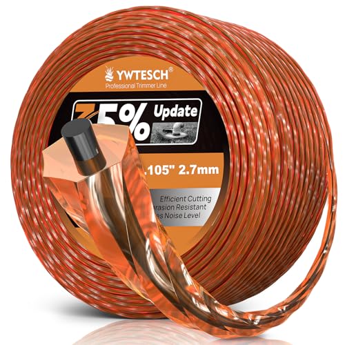 YWTESCH 105 Trimmer Line, 0.105" x 1LB, 300-Foot Heavy Duty Twisted Hexagonal Dual Core Weed Wacker String for Gas and Electric Trimmer, Fits Most of String Trimmers Standard Models - size: 1lbs x .105in