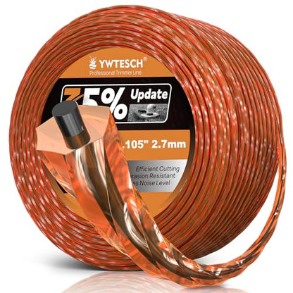 YWTESCH 105 Trimmer Line, 0.105" x 1LB, 300-Foot Heavy Duty Twisted Hexagonal Dual Core Weed Wacker String for Gas and Electric Trimmer, Fits Most of String Trimmers Standard Models - size: 1lbs x .105in