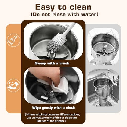 2000W Electric Grain Mill Grinder, 750g Flour Mill Grinder for Home - size: 750g