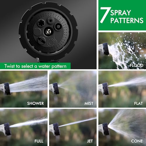 RESTMO Heavy Duty Hose Nozzle, Metal Garden Water Hose Sprayer - color: Silver