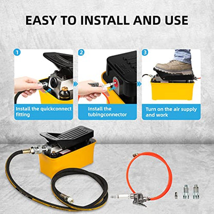 Air Hydraulic Pump 10,000PSI, Air Hydraulic Foot Pump