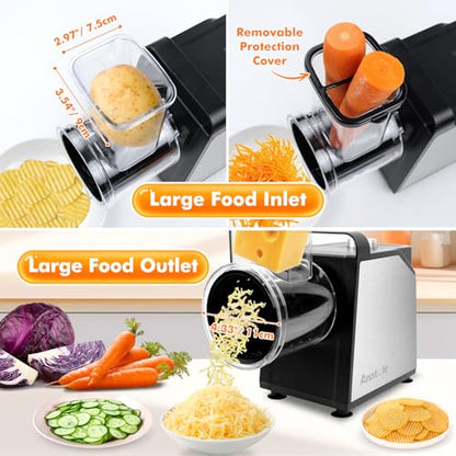 Anatole 7-In-1 Electric Cheese Grater Ice Shaver Vegetable Shredder 250W