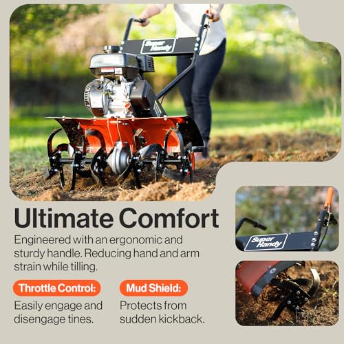 SuperHandy Tiller Cultivator, 7HP 209cc, Soil Tiller, Use Case Focus - style: Front Tine Tiller