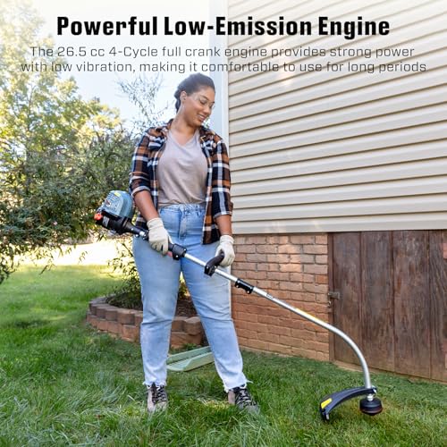 SENIX Gas String Trimmer, 26.5 cc 4-Cycle 17'' Cutting/Edger Lawn Tool