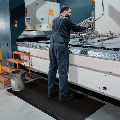 Anti Fatigue Mat 2x7 Ft 15/16" Thick Soft Sponge Ergonomic Mat - size: 83.9"L x 23.6"W x 0.9"Th