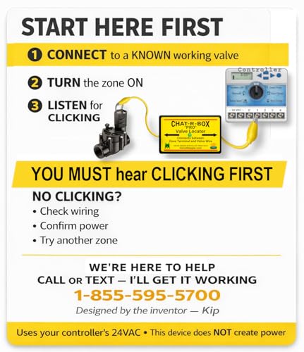 Chat-R-Box® PRO Valve Locator — Find Hidden Sprinkler Valves Fast | Works with Rain Bird, Hunter, Orbit & Most 24VAC Systems