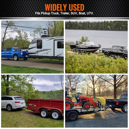Heavy Duty 2" Tri Ball Trailer Hitch Mount with Tow Hook & Pin