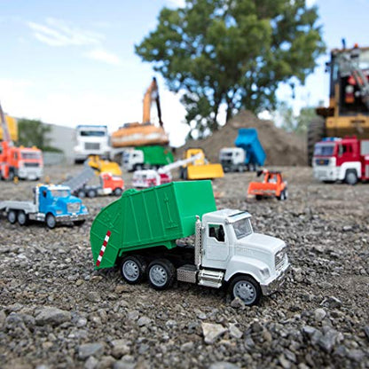 Driven by Battat – 7-Inch Work Vehicle Toy with Lights & Sounds, Movable Parts, Educational Truck for Boys & Girls, Durable Design, Realistic Details, 3+ Years Toy for Kids - style: Recycling Truck