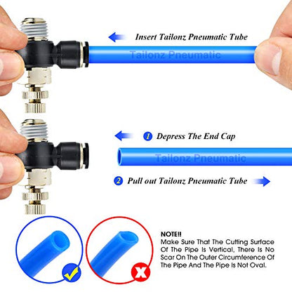 TAILONZ 1/4" x 3/8" NPT SL-1/4-N3 Elbow Flow Control Valve 3pcs - size: 1/4"OD3/8"NPT