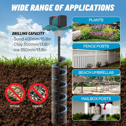 Cordless Post Hole Digger for Makita 18V Battery, Bare Tool - size: Small