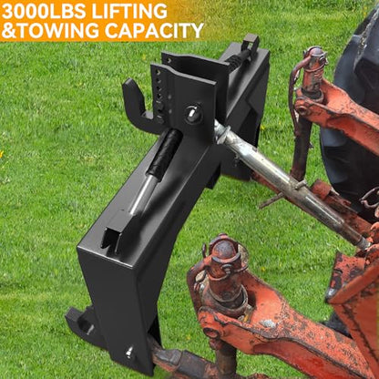 YINTATECH 3000lbs Heavy-Duty 3 Point Quick Hitch Category 1 - color: Black