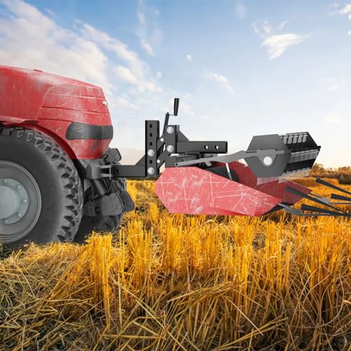 ATV/UTV Manual Implement Lift, 1-Point and 2-Inch Receiver, 50 in, Adjustable Height, UTV ATV Rake Scrape Blade Plow Disc Universal Tow Behind Attachments