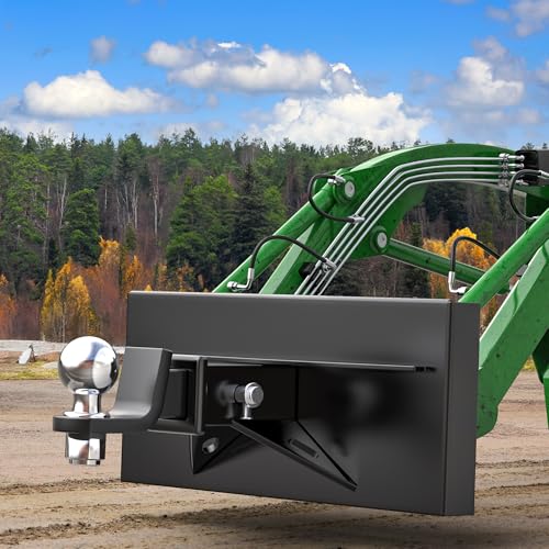 AUTOSAVER88 1/4" Mini Skid Steer Mount Plate with 2" Receiver Hitch