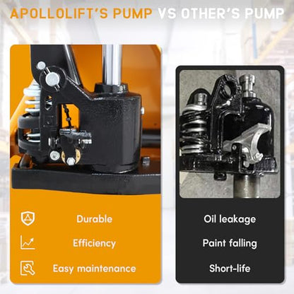 APOLLOLIFT Pallet Jack Trucks 27" W x 48" L Fork, 5500-Lbs Capacity - size: 5500lbs-48"x27"