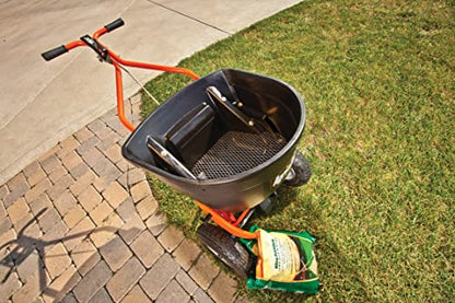 Agri-Fab Push Broadcast Spreader, 130-lb Capacity & 69711 Cover, Hopper