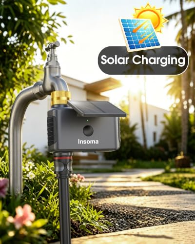Solar WiFi Water Timer, 1 Zone WiFi Hose Timer for Garden Faucet