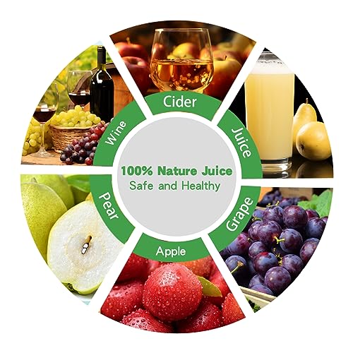 Fruit Wine Press and Crusher,100% Nature Apple&Grape&Berries Crusher Manual Juice Maker for Kitchen
