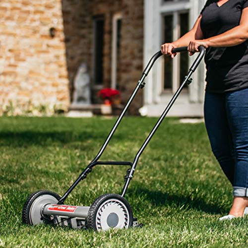Great States 815-18 18-Inch 5-Blade Push Reel Lawn Mower, Grey - size: 18-Inch, 5-Blade