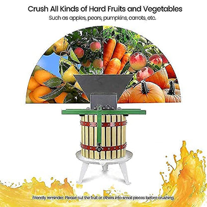 Fruit Wine Press and Crusher,100% Nature Apple&Grape&Berries Crusher Manual Juice Maker for Kitchen …