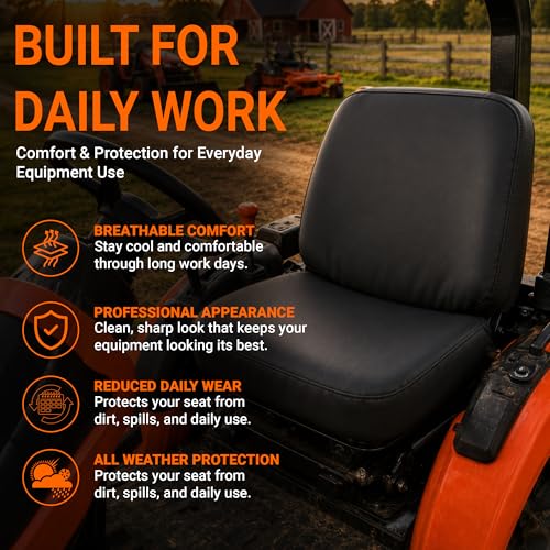 Jay's Equipment Seat Covers, Mini Back Tractor, Heavy-Duty Vinyl, 16X16