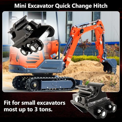 Mini Excavator Quick Change Hitch for Small Digger Quick Coupler Fit Most of up to 3 tons Excavators