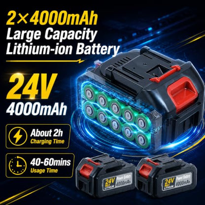 Cordless Weed Wacker - 24V Brushless Weed Electric Eater Battery Powered