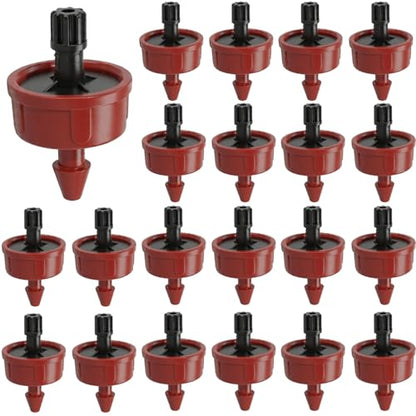 1 GPH Pressure Compensating Drippers: 20 Pcs Drip Irrigation Spot Constant Flow Emitters Parts for Drip Watering System (1 GPH)