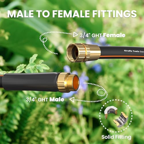 Giraffe Tools Garden Hose 100ft x 5/8" - size: 100FT Male Female