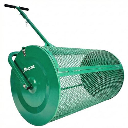 LANDZIE - Compost Spreader 36 Inch, Peat Moss & Top Soil Roller - size: 36 Inches
