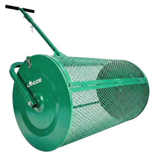 Compost Spreader 36 Inch, Peat Moss & Top Soil Roller - Landzie - size: 36 Inches