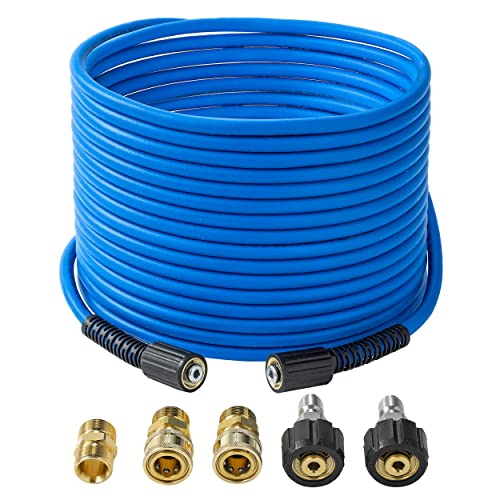 FIXFANS Pressure Washer Hose 50 FT X 1/4", Kink Resistant Power Washer Hose - size: 50 FT X 1/4"