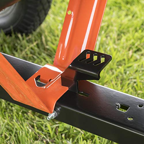 Agri-Fab 45-0533 650 lbs Tow Behind Poly Dump Cart, 10 CU. FT.; Lawn & Garden Cart/Trailer for Lawn Mowers, 16" Pneumatics Tires, Easy to Use Foot Pedal Dumping Lever - style: 650 lb. Poly Tow-Behind Dump Cart