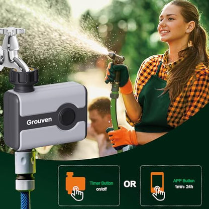 WiFi Sprinkler Timer Brass Inlet APP Remote Control Smart Irrigation System - style: WIFI 1 outlet